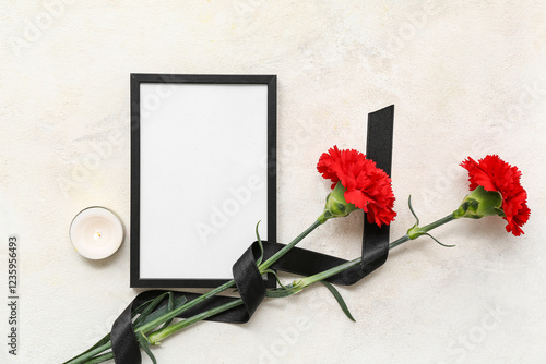 Blank funeral frame, burnin...
