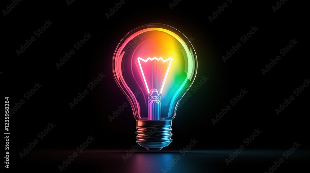 lightbulb rainbow icon Lightbulb with a rainbow colored glow, representing hope and positive change lightbulb rainbow icon Lightbulb with a rainbow colored glow, representing hope and positive change