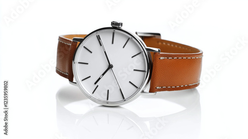 Wallpaper Mural A single classic wristwatch with a leather strap. Torontodigital.ca