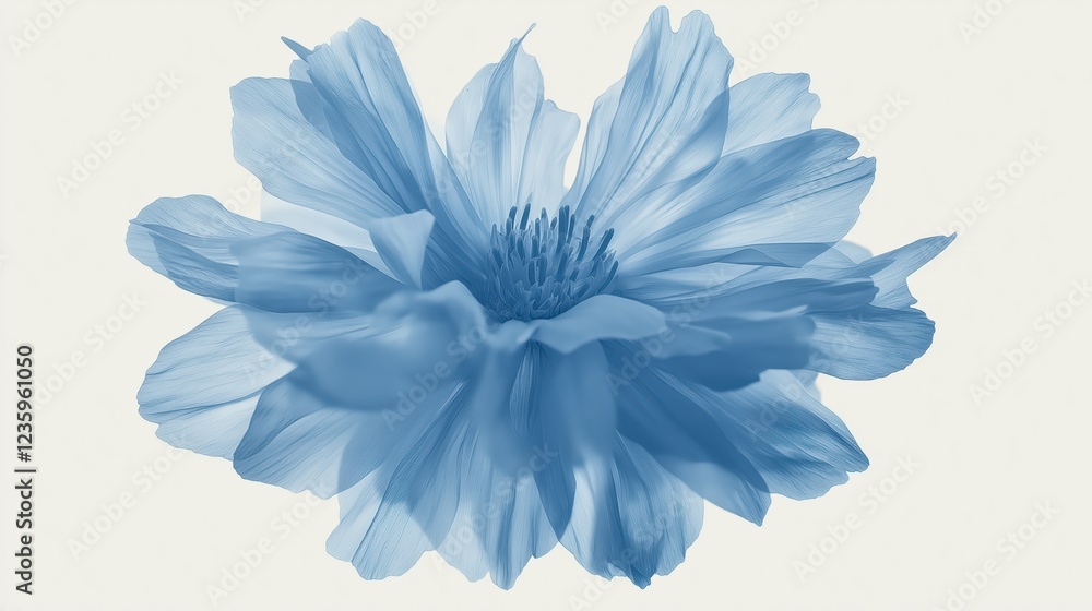 Obraz premium Light Blue Speckled Flower Close Up Soft Lighting and Delicate Texture