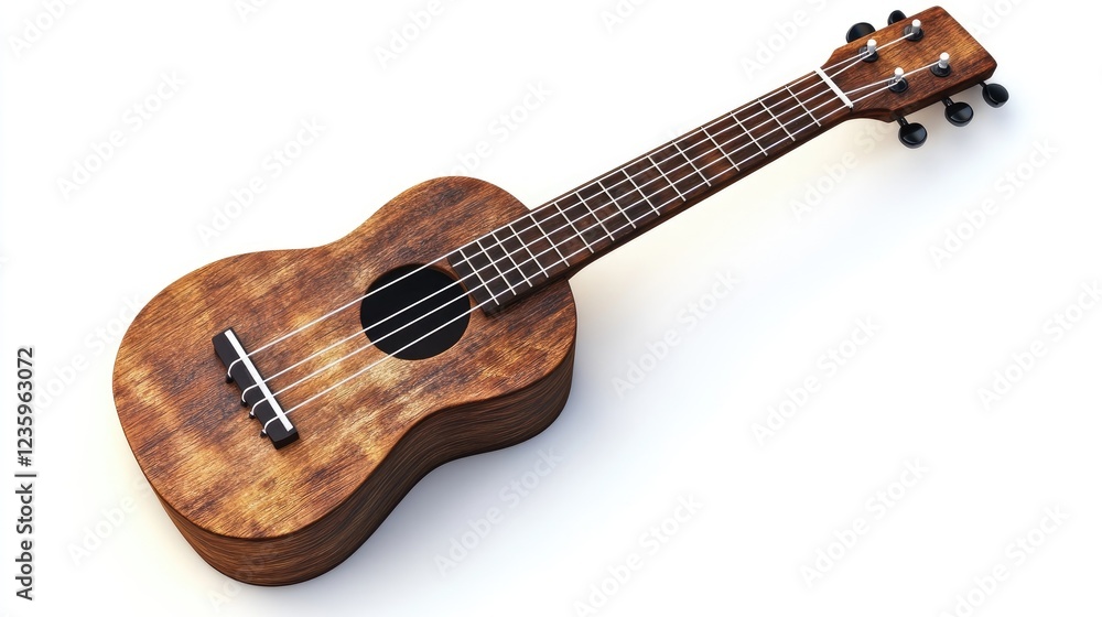 Fototapeta premium Classic Cuban guitar cartoon illustration,