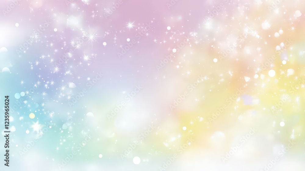 Dreamy Pastel Rainbow Sky with Starry Background in Vector Art Style for Creative Projects and Designs Dreamy Pastel Rainbow Sky with Starry Background in Vector Art Style for Creative Projects and Designs