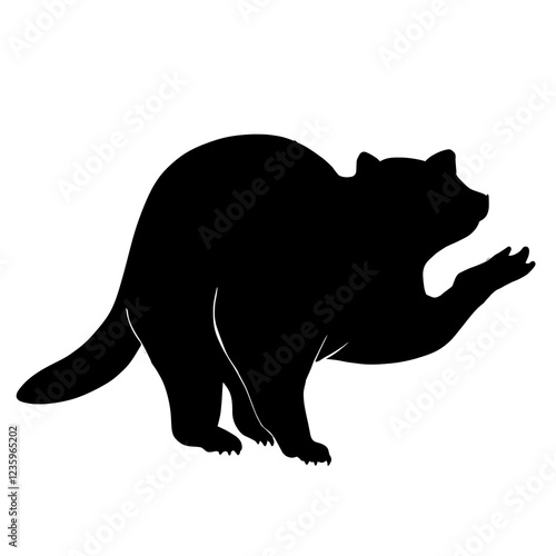 Raccoon Silhouette - Vector Illustration