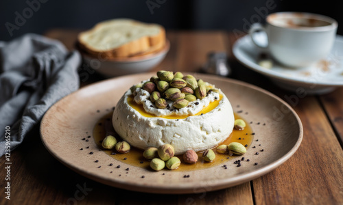 Whipped Feta with Honey, Pistachios, and Black Pepper