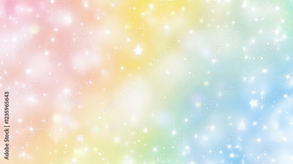 Dreamy Pastel Rainbow Sky with Soft Stars in a Serene Environment, Perfect for Backgrounds or Artistic Projects Dreamy Pastel Rainbow Sky with Soft Stars in a Serene Environment, Perfect for Backgrounds or Artistic Projects