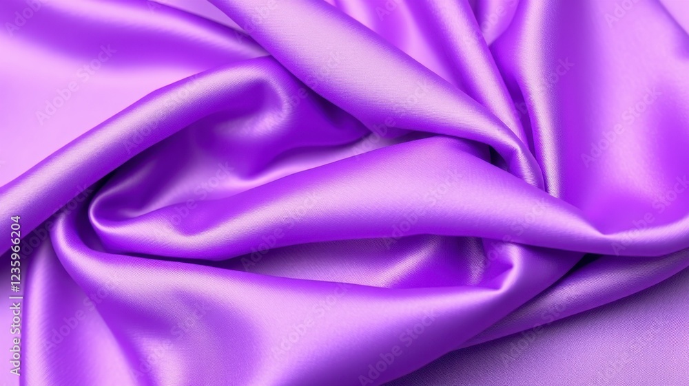 Obraz premium Vivid Elegance: The Allure of Purple Silk Fabric Luxurious Textures: Embracing the Beauty of Satin Colorful Drapery: The Richness of Purple Textiles