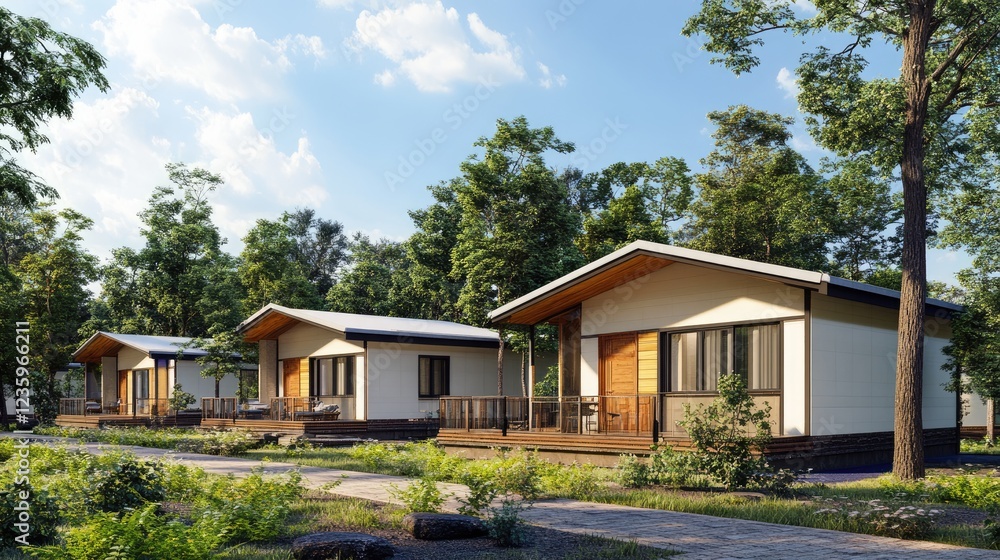 A luxury modular villa designed for easy expansion and modern living. A luxury modular villa designed for easy expansion and modern living.