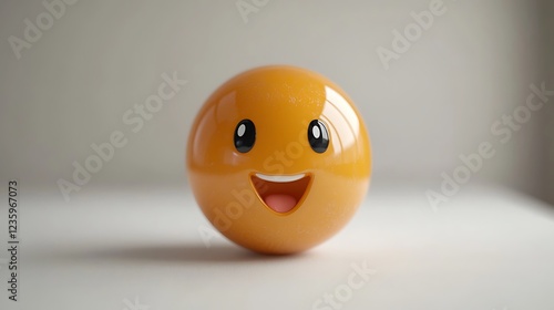 Wallpaper Mural Happy emoticon on a white background. Possible use digital content Torontodigital.ca