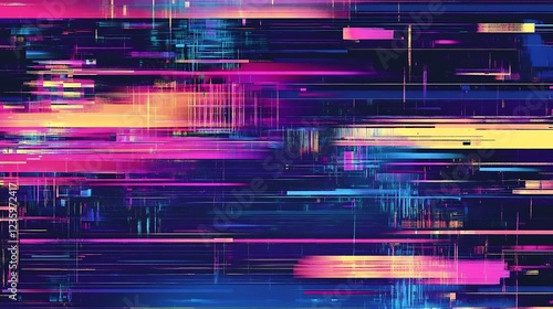 Abstract glitch art background, vibrant colors, digital effect, usable as graphic design element