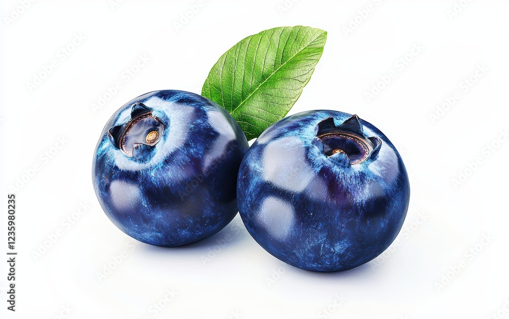 Fresh and juicy Saskatoon berry (Juneberry) with deep blue color and round shape isolated on a white background Fresh and juicy Saskatoon berry (Juneberry) with deep blue color and round shape isolated on a white background