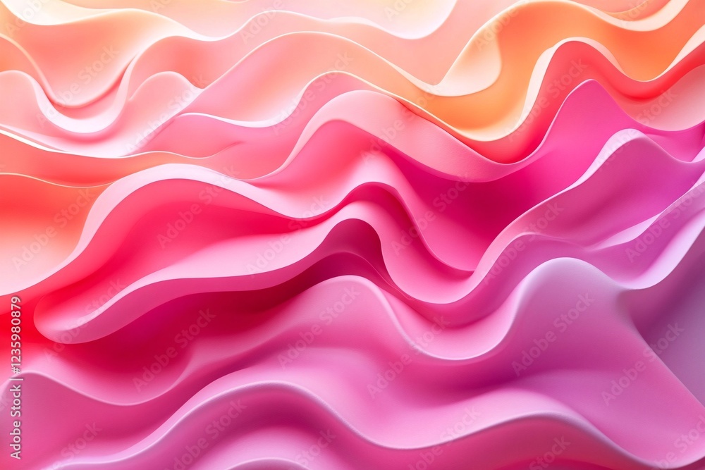 Obraz premium Abstract Pink and Orange Wave Pattern Background