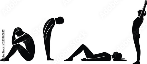 Lonely Silhouette of a Person Struggling with Depression Emotional Mental Health Concept