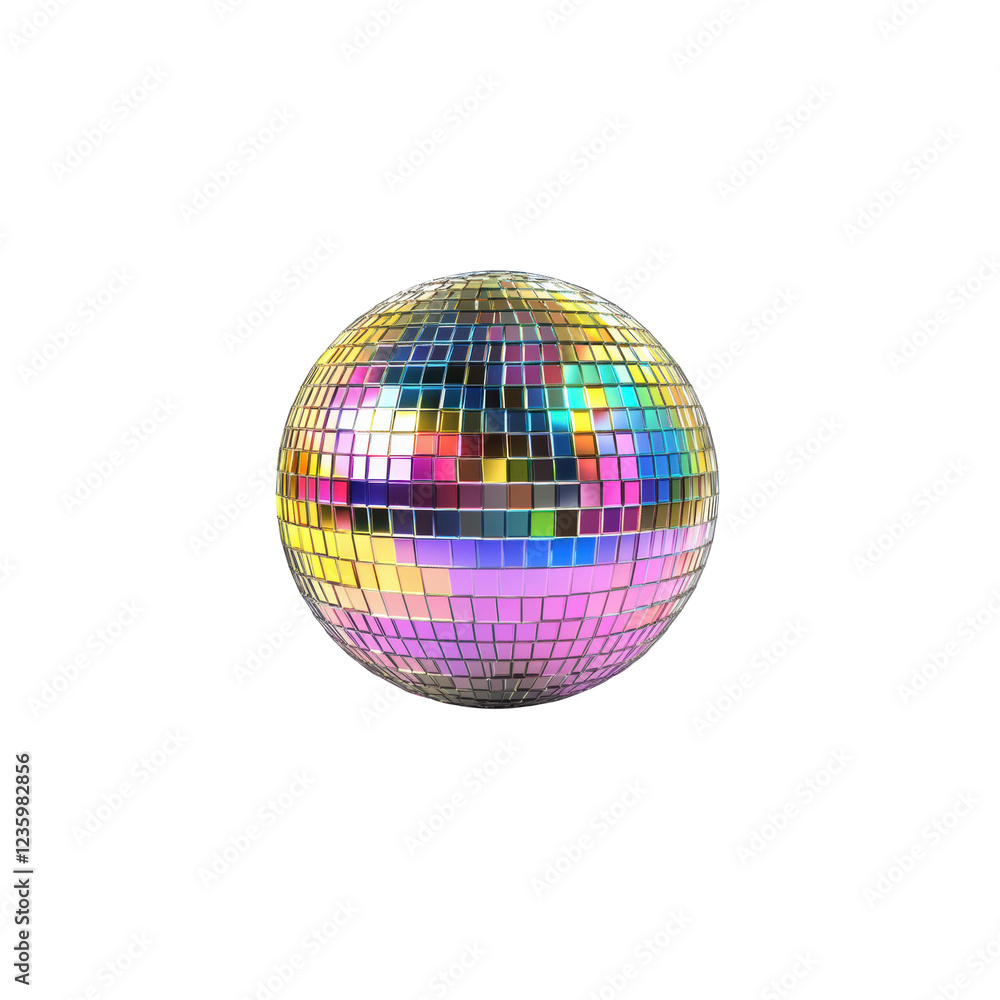 Obraz premium Colorful Disco Ball Reflecting Light in a Vibrant Nightclub Scene