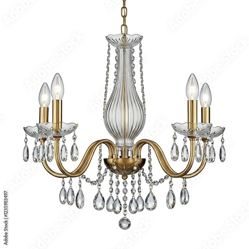 Chandelier for home decoration white background.