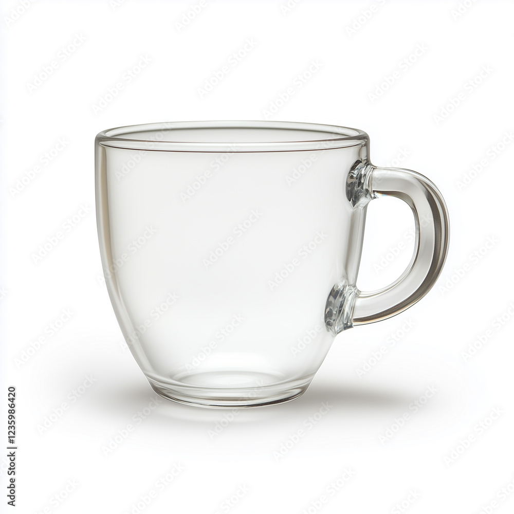 Clear American Coffee Cup with Foam on White Background - Professional High Resolution Photography Front View Clear American Coffee Cup with Foam on White Background - Professional High Resolution Photography Front View