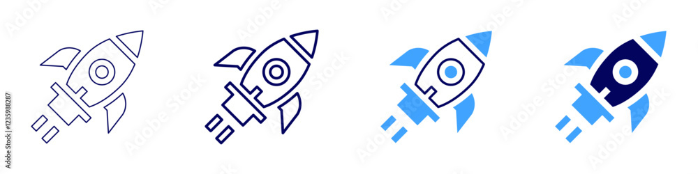 Rocket overviews icon in 4 different styles. Thin Line, Line, Bold, and Bold Line. Duotone style. Editable stroke Rocket overviews icon in 4 different styles. Thin Line, Line, Bold, and Bold Line. Duotone style. Editable stroke