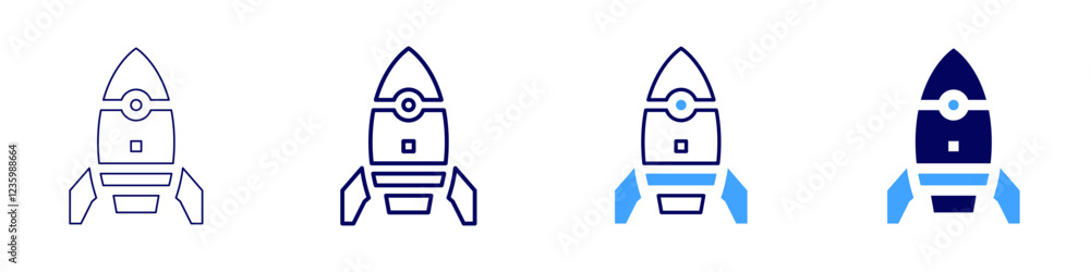 Rocket principles icon in 4 different styles. Thin Line, Line, Bold, and Bold Line. Duotone style. Editable stroke Rocket principles icon in 4 different styles. Thin Line, Line, Bold, and Bold Line. Duotone style. Editable stroke
