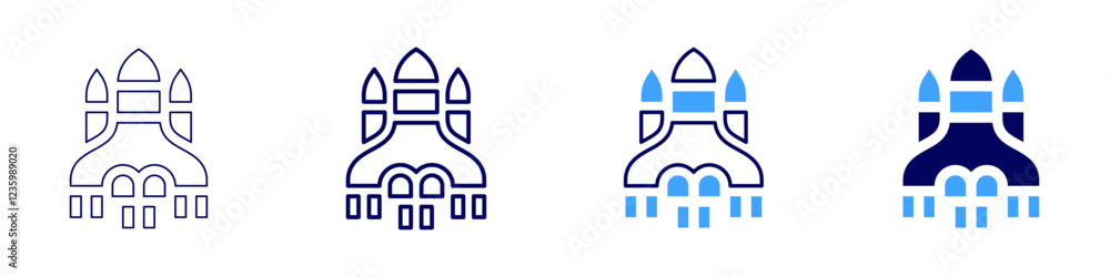 Rocket replicas icon in 4 different styles. Thin Line, Line, Bold, and Bold Line. Duotone style. Editable stroke Rocket replicas icon in 4 different styles. Thin Line, Line, Bold, and Bold Line. Duotone style. Editable stroke
