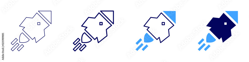 Rocket universities icon in 4 different styles. Thin Line, Line, Bold, and Bold Line. Duotone style. Editable stroke Rocket universities icon in 4 different styles. Thin Line, Line, Bold, and Bold Line. Duotone style. Editable stroke