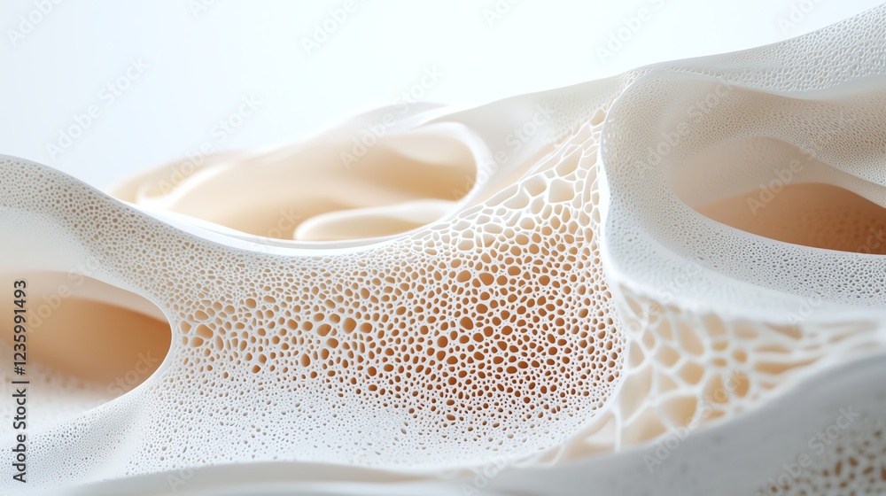 Abstract white wave texture with intricate perforations, creating a sense of movement and depth. Abstract white wave texture with intricate perforations, creating a sense of movement and depth.