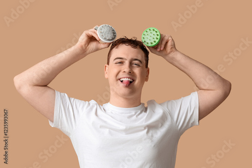 Young man with hair scalp m...