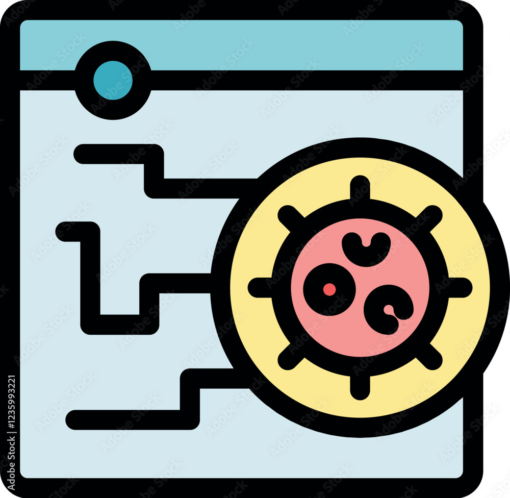 Obraz premium Website displaying malware scan results, identifying potential online threats