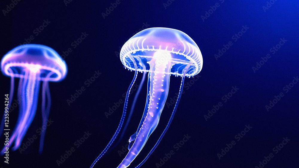Jellyfish, deep sea, blue, glowing, technological sense, aliens, universe, scientific research, environmental protection, deep sea research, deep sea exploration, unknown fields, National Geographic, Jellyfish, deep sea, blue, glowing, technological sense, aliens, universe, scientific research, environmental protection, deep sea research, deep sea exploration, unknown fields, National Geographic,