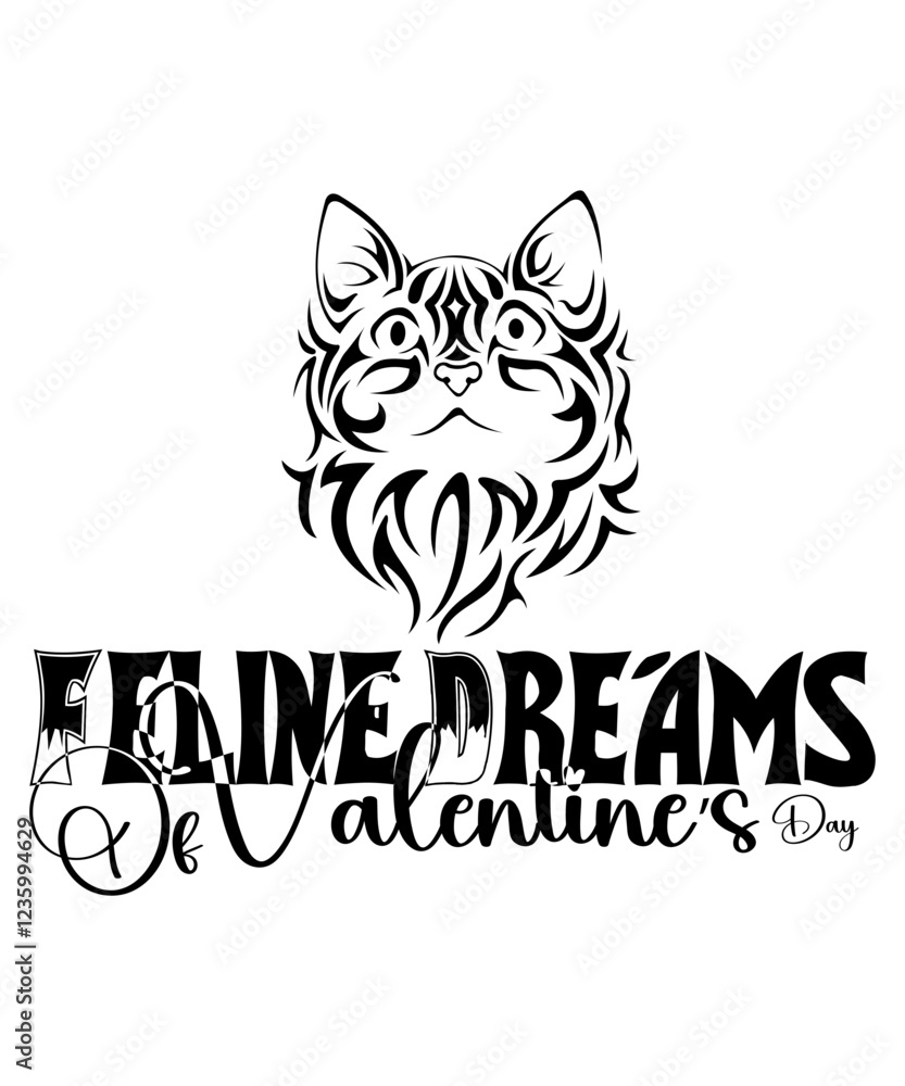 Naklejka premium Valentine's Day Dog Lover Svg Bundle