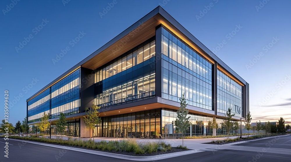 Office building glowing in golden dusk light, framed by urban skyline, evoking a sense of modern ambition and quiet reflection. Office building glowing in golden dusk light, framed by urban skyline, evoking a sense of modern ambition and quiet reflection.