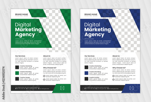 Creative Corporate & Business Flyer Brochure Template Design, modern abstract business flyer template and editable vector template design.