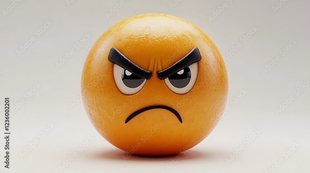 3D Angry Orange Emoji (4)