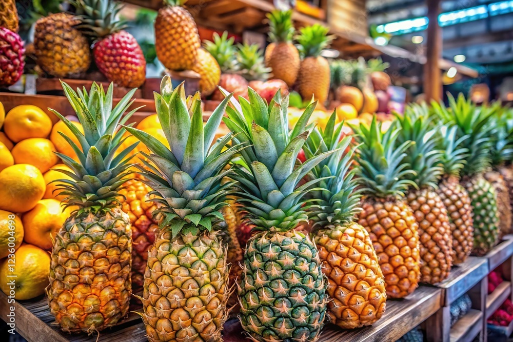 Discover the Vibrant Flavors of Fresh Pineapples at a Traditional Market Discover the Vibrant Flavors of Fresh Pineapples at a Traditional Market