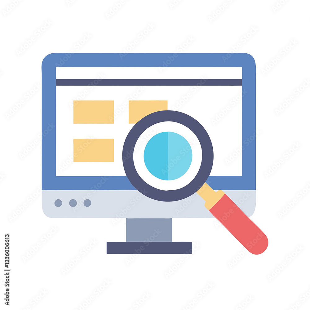SEO Strategy Icon - Isolated Illustration for Search Engine Marketing and Analytics SEO Strategy Icon - Isolated Illustration for Search Engine Marketing and Analytics