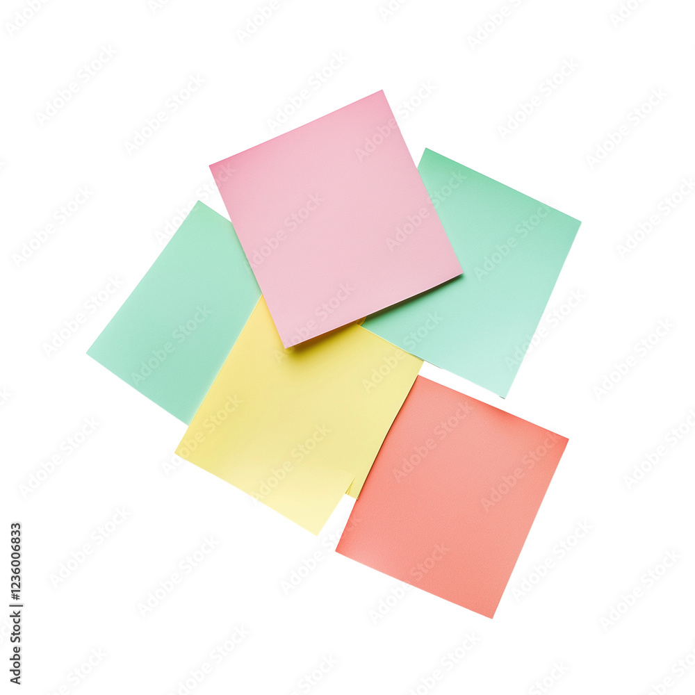 Colorful Sticky Notes in Creative Arrangement Colorful Sticky Notes in Creative Arrangement