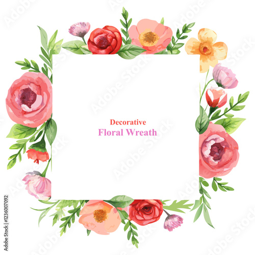 Wallpaper Mural Flower Frame Vector Design Torontodigital.ca