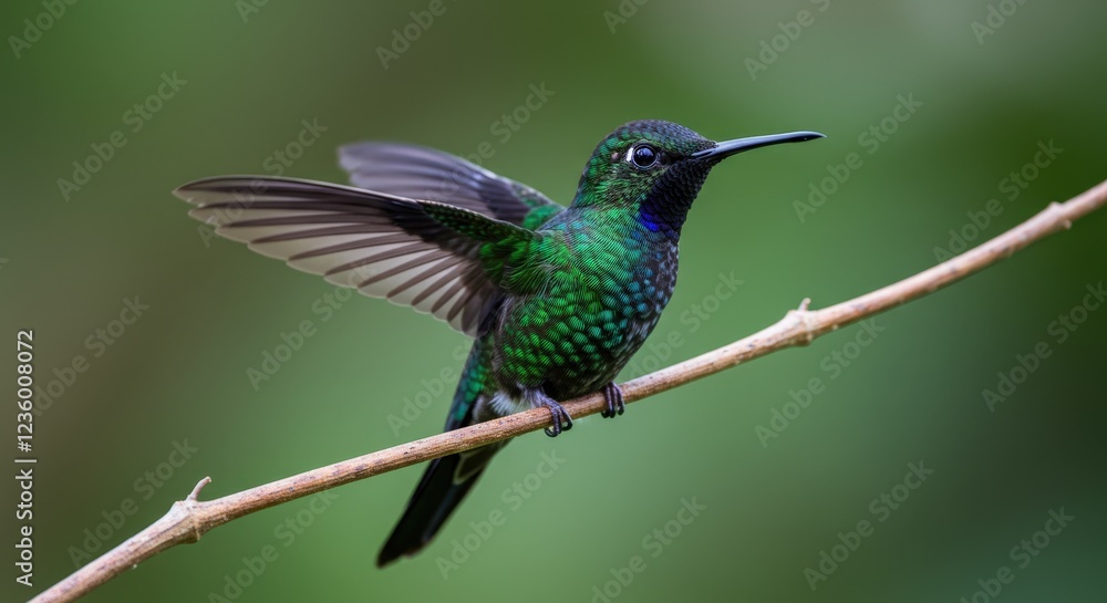 Obraz premium hummingbird feeding on a flower