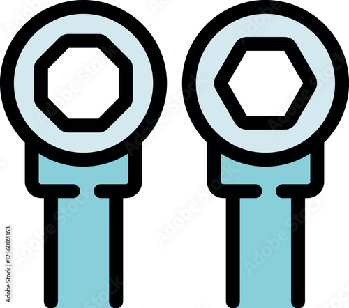 Close up view of a bike ratchet wrench set, essential tools for cyclists performing repairs and maintenance