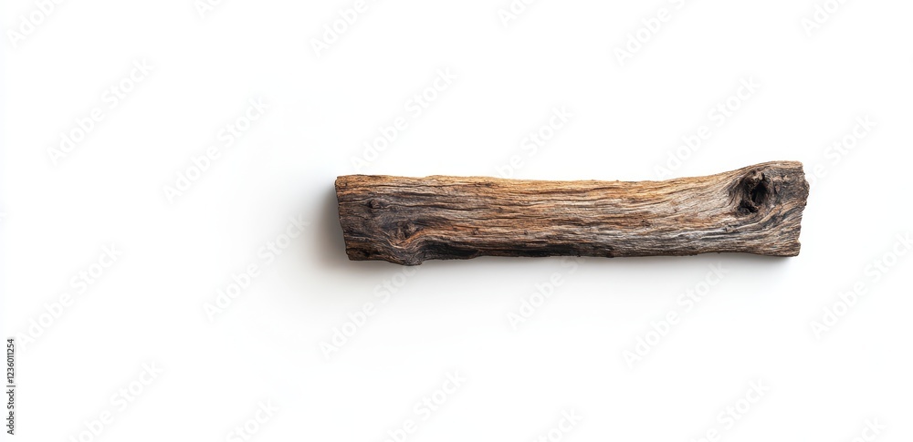 Rustic wood plank on white; design element Rustic wood plank on white; design element