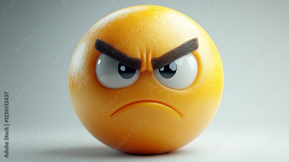 3D Angry Emoji on Light Gray Background (1) 3D Angry Emoji on Light Gray Background (1)