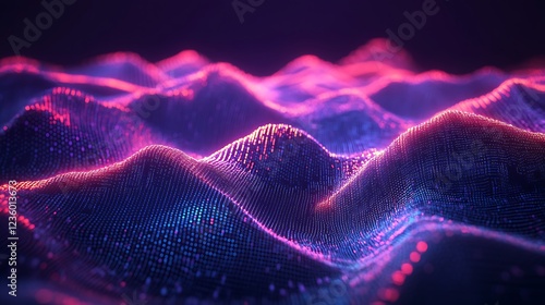 Abstract data visualization. Colorful digital waves. Background graphic. Possible use Stock photo for technology presentations photo