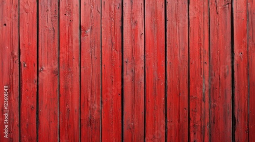 Rustic red wooden wall with weathered paint