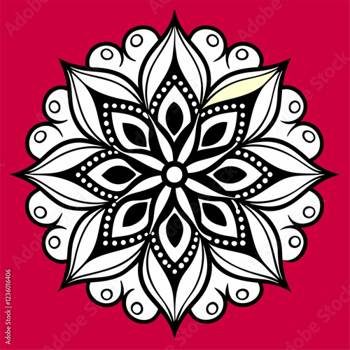Mandala Design, Black Colour Mandala design