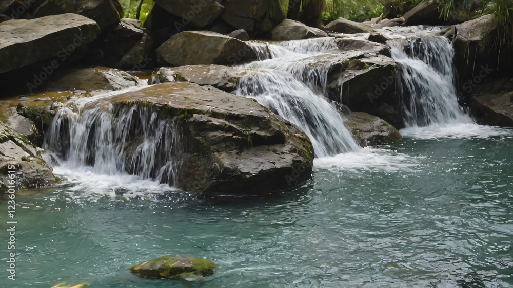 Obraz premium waterfall in the forest