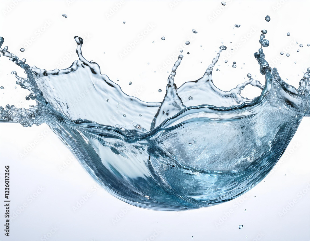 Obraz premium Fresh water splash isolated on white