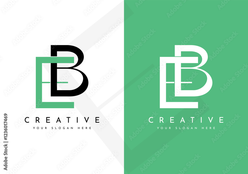 Obraz premium Monogram EB logo design, creative letter logo