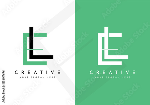 Monogram EL logo design, creative letter logo
