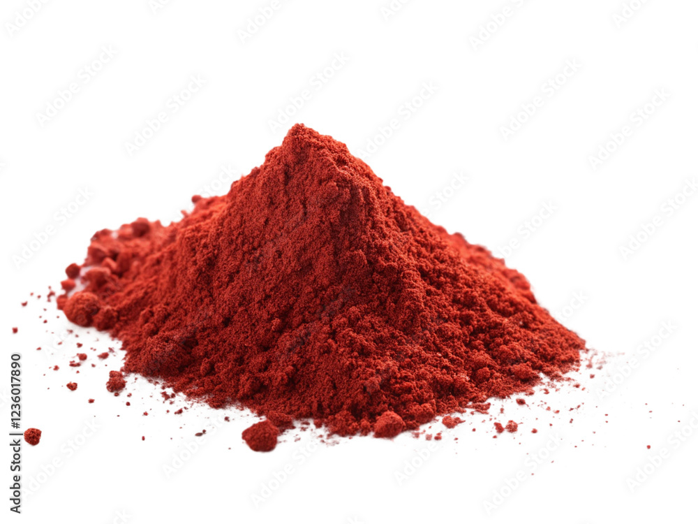 pile of paprika powder isolated on transparent background 