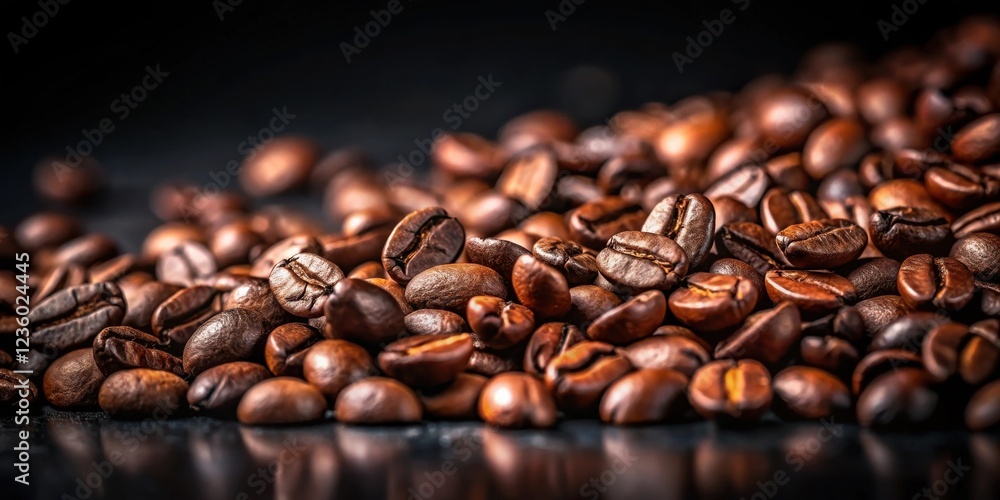 custom made wallpaper toronto digitalA close-up of roasted coffee beans, showcasing their rich brown color and intricate details, with a soft, out-of-focus background