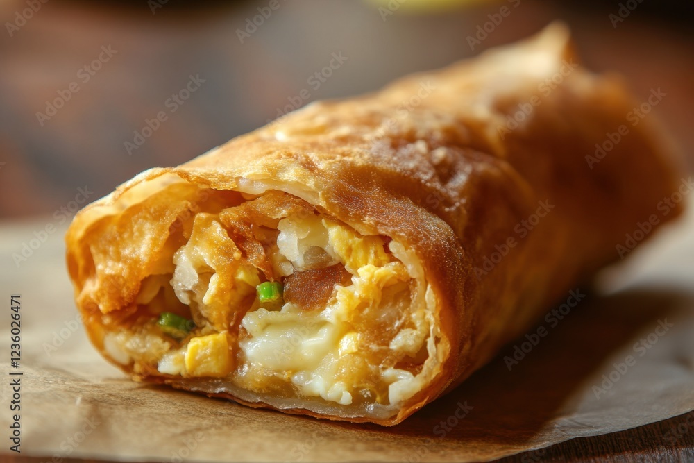 Crispy Fried Egg Roll with Savory Filling Crispy Fried Egg Roll with Savory Filling