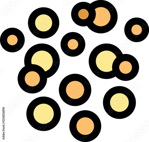 Microscopic view of staphylococcus aureus bacteria, highlighting their characteristic circular shape and clustering behavior